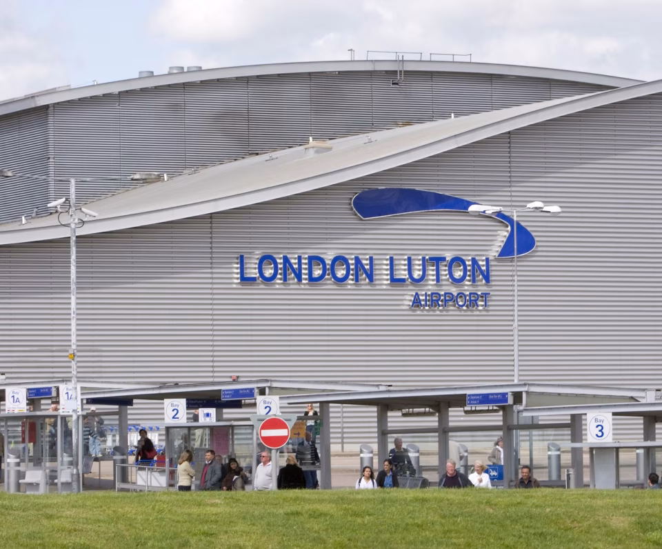 Front side of Luton Airport